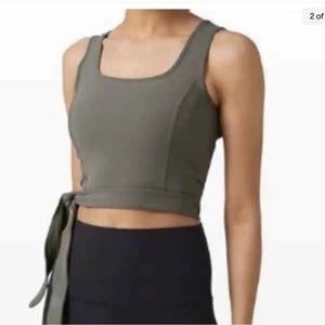 Lululemon Get Centered cropped wrap top